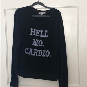 LIKE NEW Wildfox “Hell No Cardio” Sweater